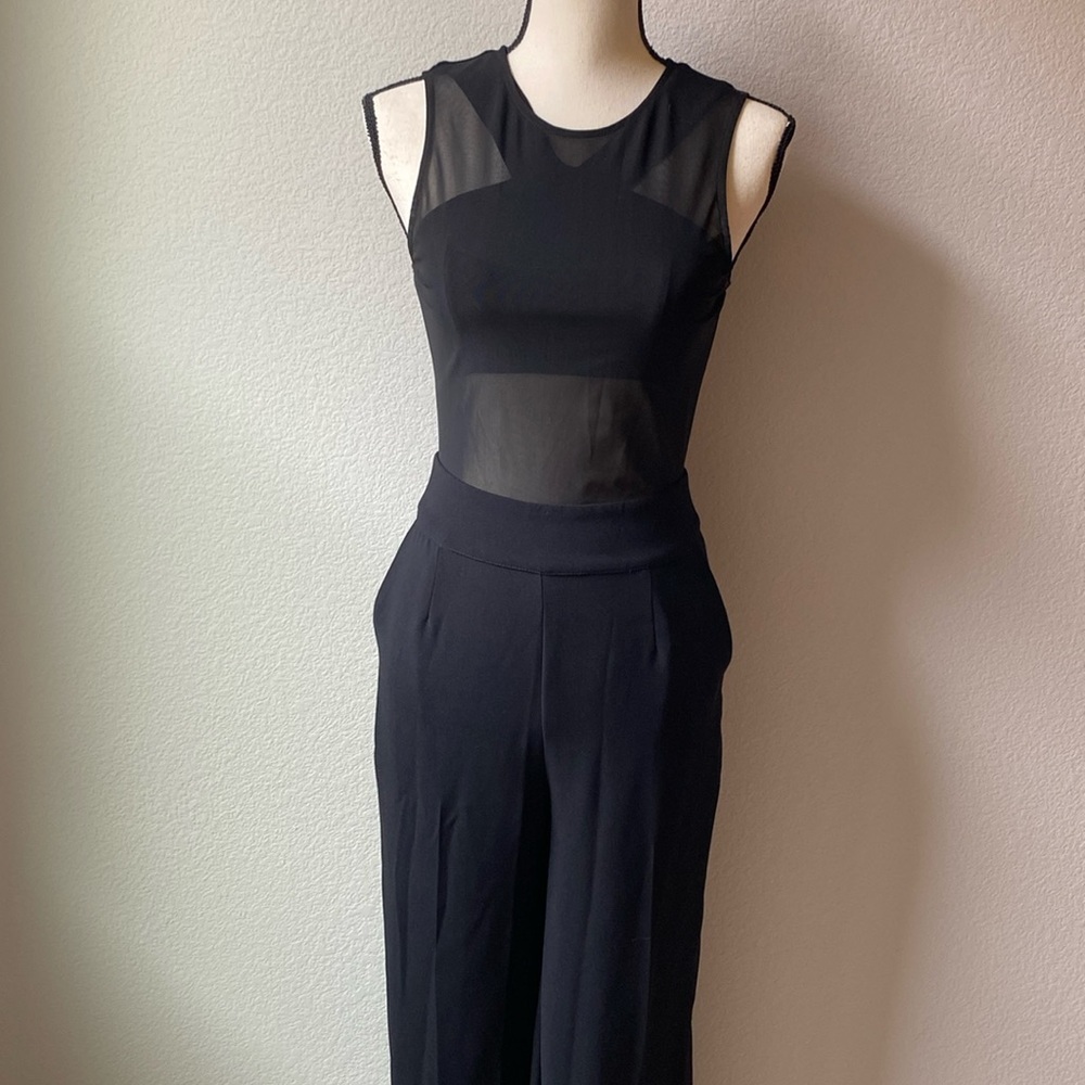 H&M Wide leg Mesh Illusion Jumpsuit